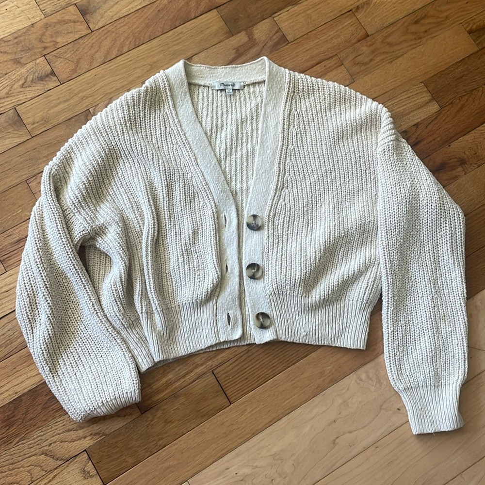 Madewell cropped cardigan sweater